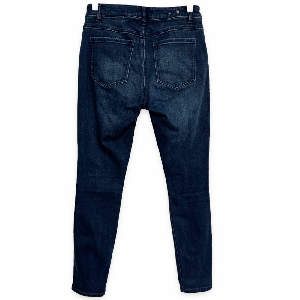 Cabi | Curvy Skinny Jeans Distressed Dark Wash Spandex Size 4 - Picture 4 of 8